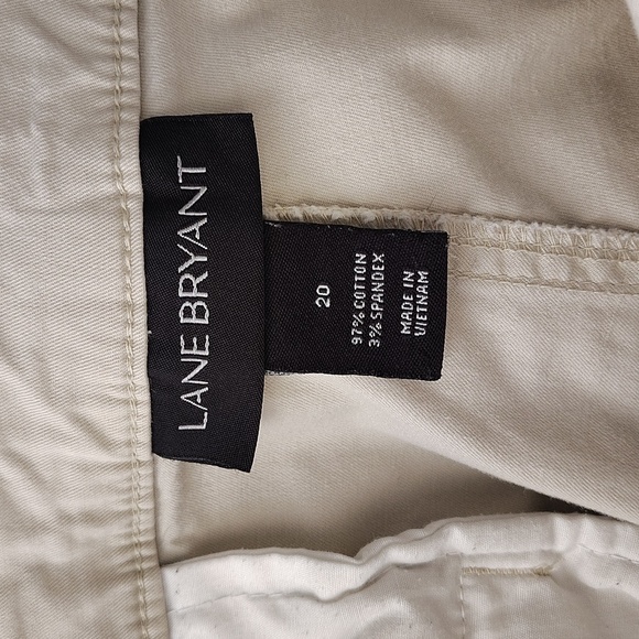 Lane Bryant Khaki Trouser Pants Size 20 Stretch Neutral Color - Picture 8 of 9